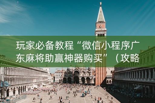 玩家必备教程“微信小程序广东麻将助赢神器购买”（攻略插件)