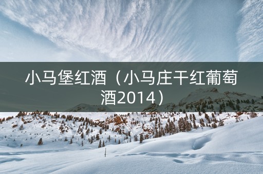 小马堡红酒（小马庄干红葡萄酒2014）