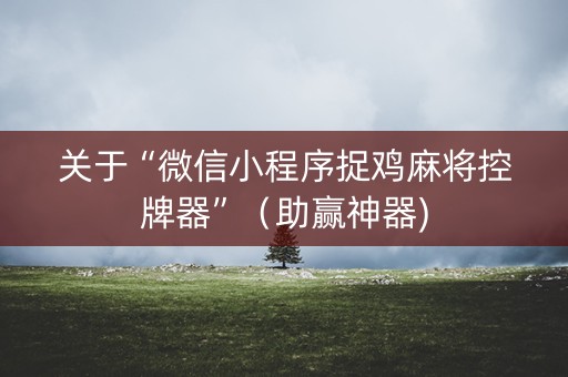 关于“微信小程序捉鸡麻将控牌器”（助赢神器)