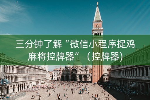 三分钟了解“微信小程序捉鸡麻将控牌器”（控牌器)