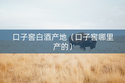口子窖白酒产地（口子窖哪里产的）