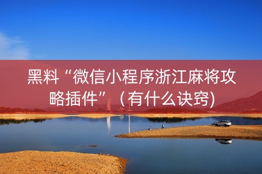 黑料“微信小程序浙江麻将攻略插件”（有什么诀窍)