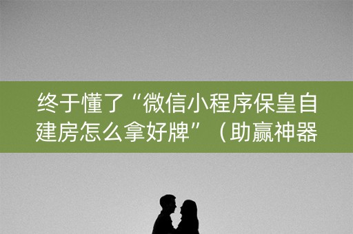 终于懂了“微信小程序保皇自建房怎么拿好牌”（助赢神器购买)