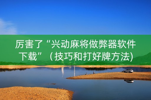 厉害了“兴动麻将做弊器软件下载”（技巧和打好牌方法)