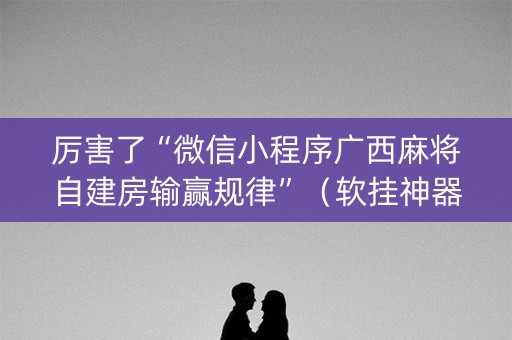 厉害了“微信小程序广西麻将自建房输赢规律”（软挂神器)