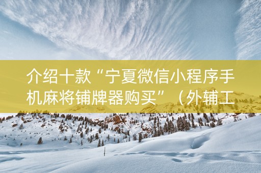 介绍十款“宁夏微信小程序手机麻将铺牌器购买”（外辅工具)