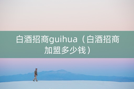 白酒招商guihua（白酒招商加盟多少钱）