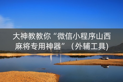 大神教教你“微信小程序山西麻将专用神器”（外辅工具)