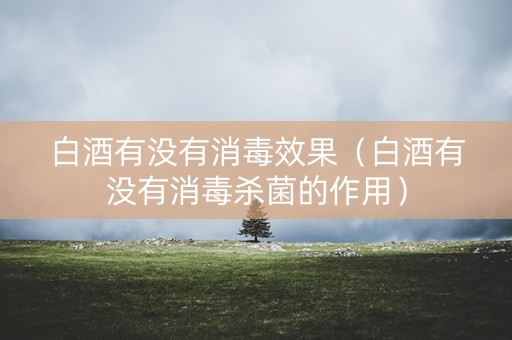 白酒有没有消毒效果（白酒有没有消毒杀菌的作用）