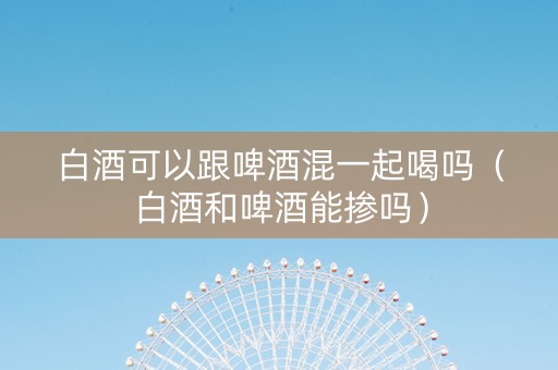 白酒可以跟啤酒混一起喝吗（白酒和啤酒能掺吗）