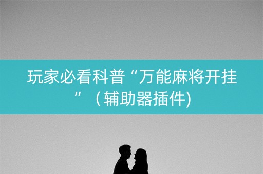 玩家必看科普“万能麻将开挂”（辅助器插件)