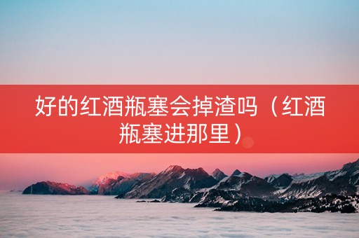 好的红酒瓶塞会掉渣吗（红酒瓶塞进那里）
