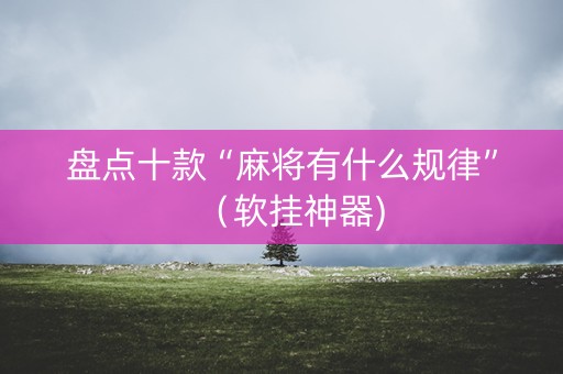 盘点十款“麻将有什么规律”（软挂神器)