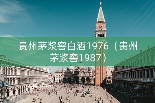 贵州茅浆窖白酒1976（贵州茅浆窖1987）