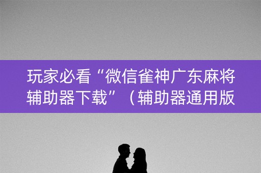玩家必看“微信雀神广东麻将辅助器下载”（辅助器通用版)