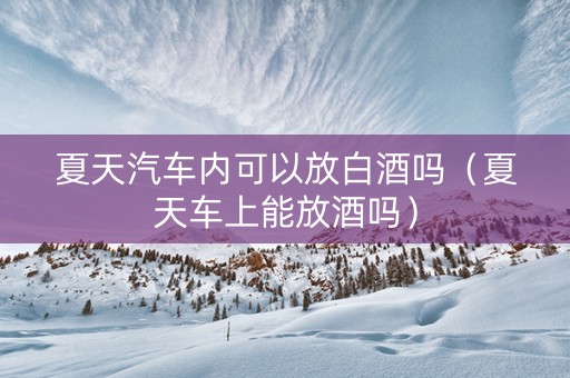 夏天汽车内可以放白酒吗（夏天车上能放酒吗）