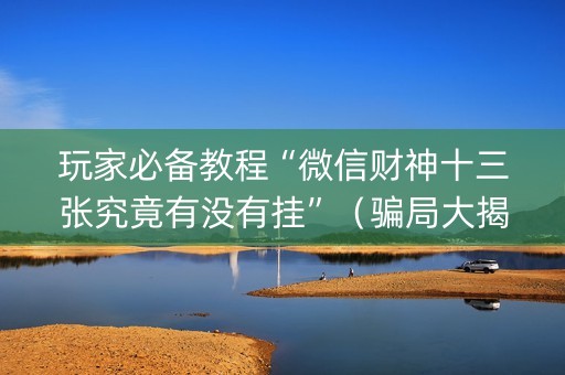 玩家必备教程“微信财神十三张究竟有没有挂”（骗局大揭秘)