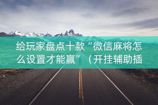 给玩家盘点十款“微信麻将怎么设置才能赢”（开挂辅助插件)