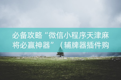 必备攻略“微信小程序天津麻将必赢神器”（辅牌器插件购买)
