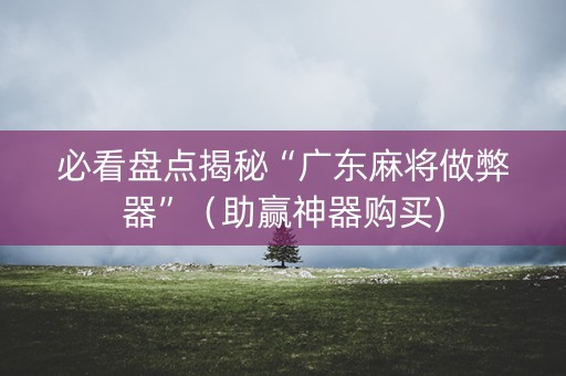 必看盘点揭秘“广东麻将做弊器”（助赢神器购买)