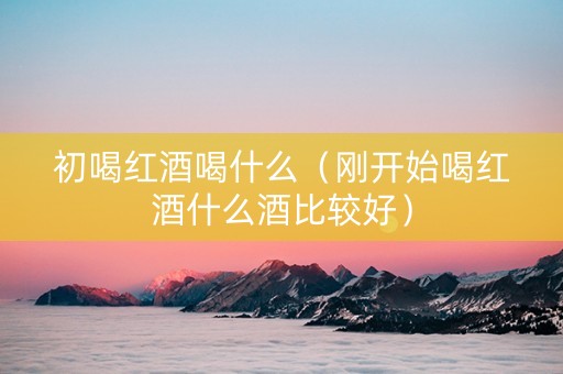 初喝红酒喝什么（刚开始喝红酒什么酒比较好）