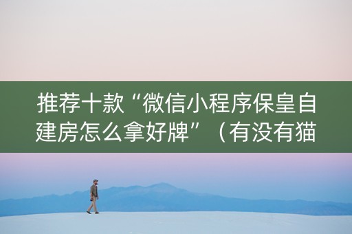 推荐十款“微信小程序保皇自建房怎么拿好牌”（有没有猫腻)