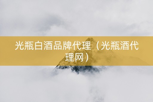 光瓶白酒品牌代理（光瓶酒代理网）