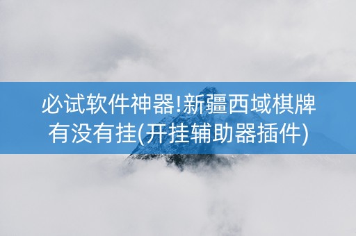 必试软件神器!新疆西域棋牌有没有挂(开挂辅助器插件)