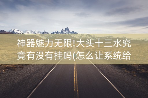 神器魅力无限!大头十三水究竟有没有挂吗(怎么让系统给你发好牌)
