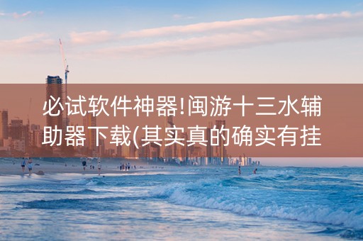必试软件神器!闽游十三水辅助器下载(其实真的确实有挂)