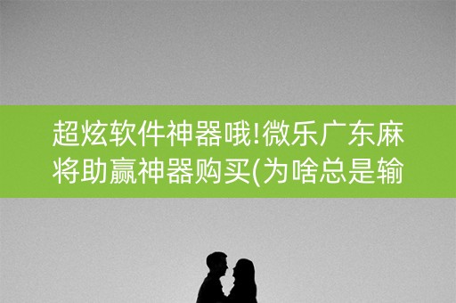 超炫软件神器哦!微乐广东麻将助赢神器购买(为啥总是输)