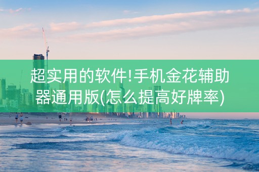 超实用的软件!手机金花辅助器通用版(怎么提高好牌率)