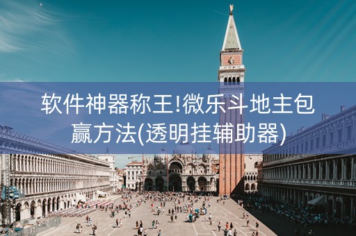 软件神器称王!微乐斗地主包赢方法(透明挂辅助器)