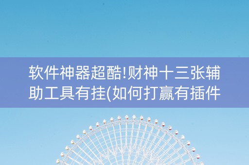 软件神器超酷!财神十三张辅助工具有挂(如何打赢有插件吗)