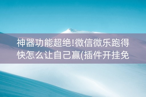 神器功能超绝!微信微乐跑得快怎么让自己赢(插件开挂免费AI)