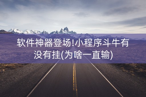 软件神器登场!小程序斗牛有没有挂(为啥一直输)