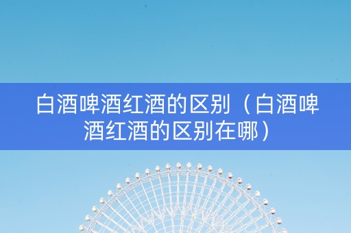 白酒啤酒红酒的区别（白酒啤酒红酒的区别在哪）