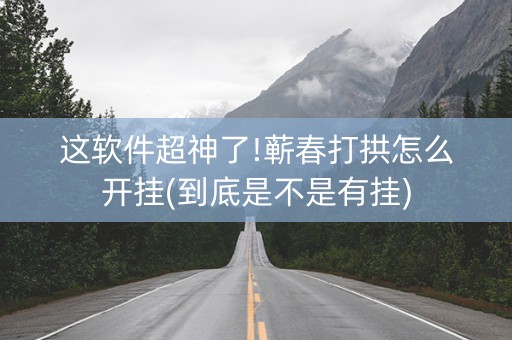 这软件超神了!蕲春打拱怎么开挂(到底是不是有挂)