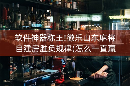 软件神器称王!微乐山东麻将自建房胜负规律(怎么一直赢)