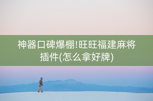 神器口碑爆棚!旺旺福建麻将插件(怎么拿好牌)