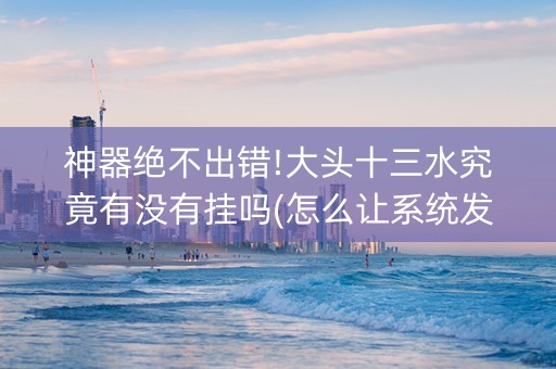 神器绝不出错!大头十三水究竟有没有挂吗(怎么让系统发好牌)