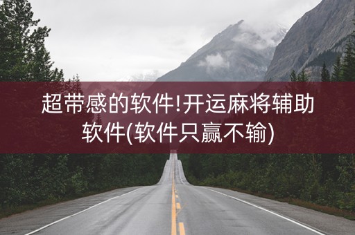 超带感的软件!开运麻将辅助软件(软件只赢不输)