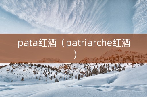 pata红酒（patriarche红酒）