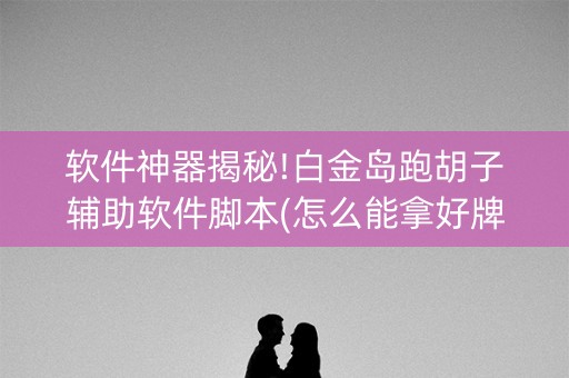 软件神器揭秘!白金岛跑胡子辅助软件脚本(怎么能拿好牌)