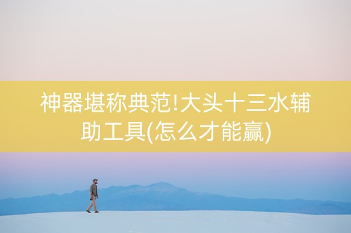 神器堪称典范!大头十三水辅助工具(怎么才能赢)