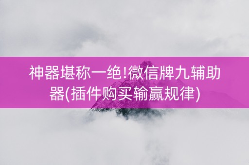 神器堪称一绝!微信牌九辅助器(插件购买输赢规律)