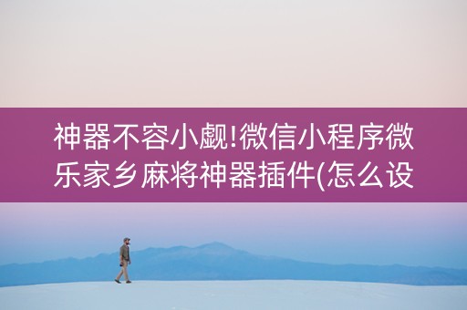 神器不容小觑!微信小程序微乐家乡麻将神器插件(怎么设置胡牌)