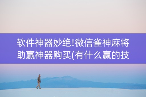 软件神器妙绝!微信雀神麻将助赢神器购买(有什么赢的技巧)