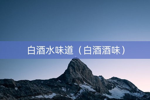白酒水味道（白酒酒味）