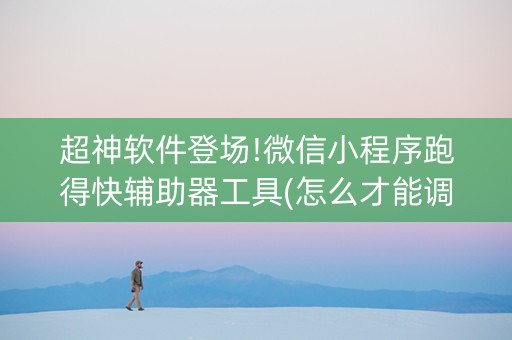 超神软件登场!微信小程序跑得快辅助器工具(怎么才能调胜率)